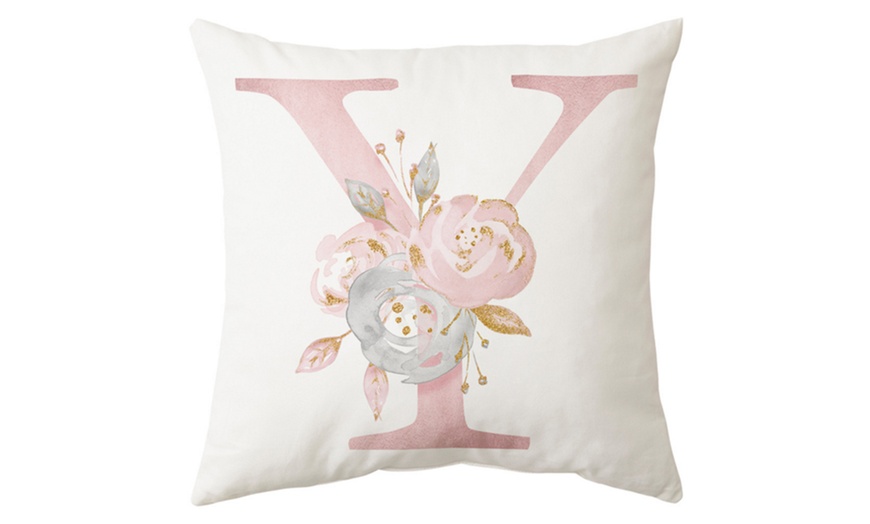 Image 30: Pink Letter Pillow Cushion Cover