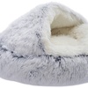Image 2: Semi-Enclosed Soft Pet Bed