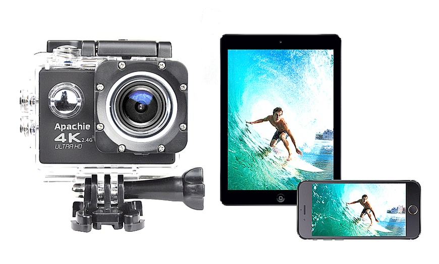 Image 5: Apachie Black HD Action Camera