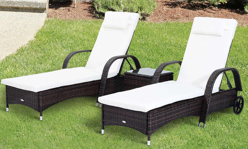 Image 2: 3pc Sun Lounger Sets, 3 Colours