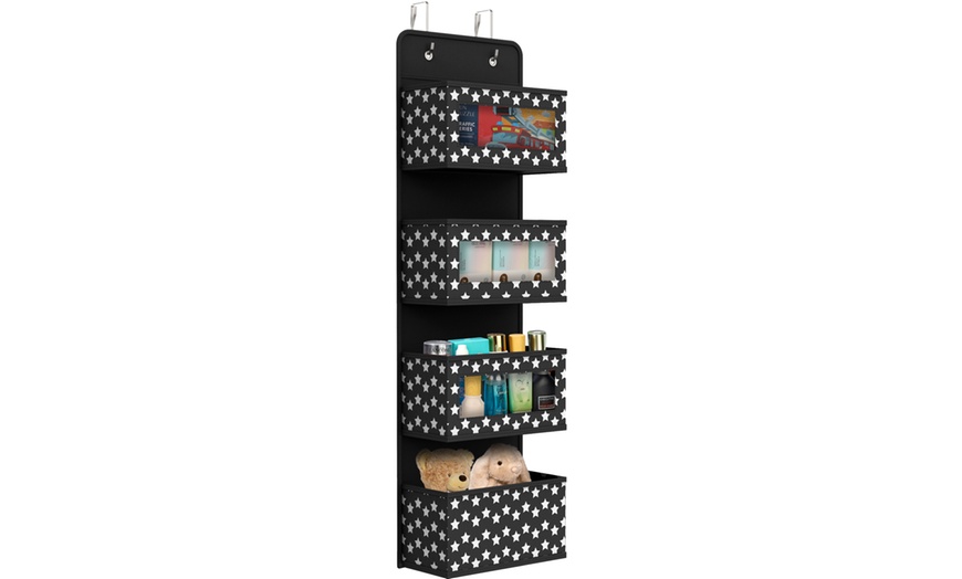 Image 2: Four- or Five-Tier Over-the-Door Hanging Organiser