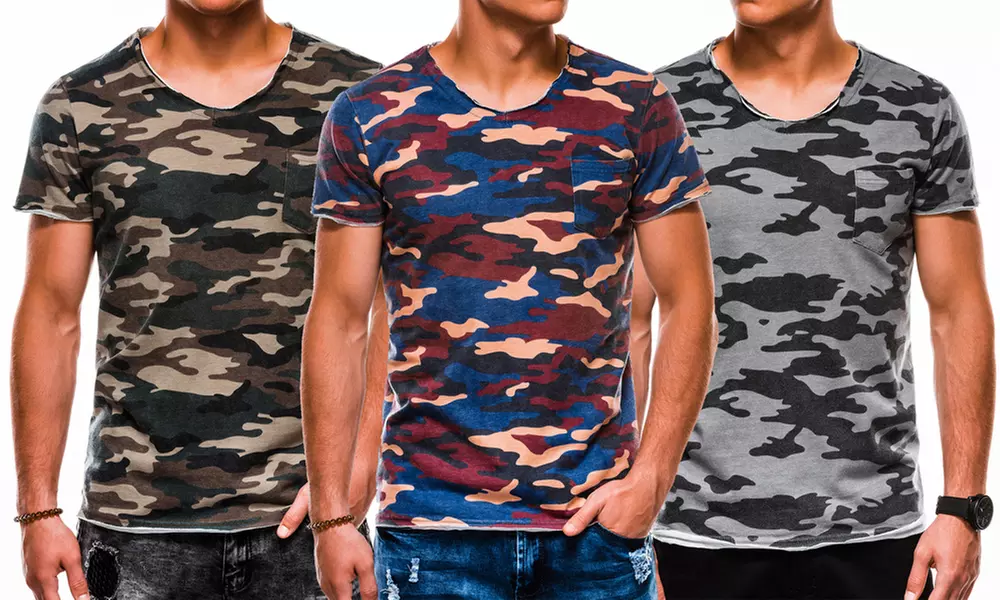 T-shirts style Jean délavé ou Camouflage pour Homme - Primary Image