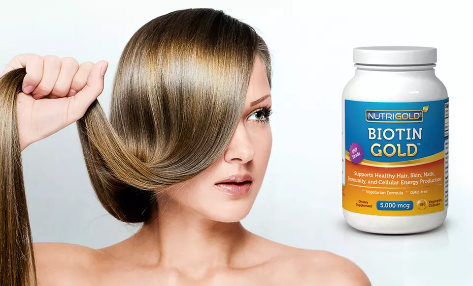360-Count Biotin Hair-Growth Supplements - Primary Image