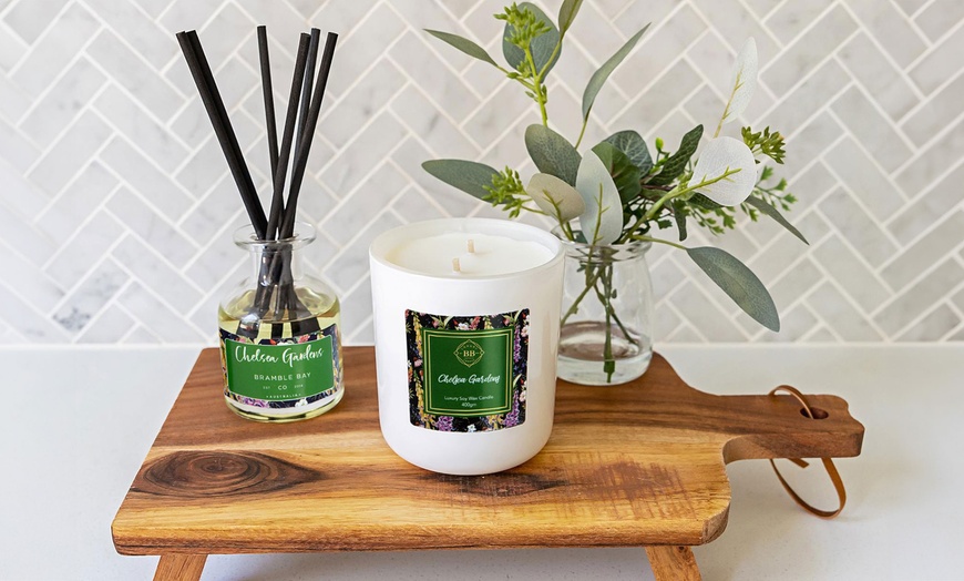 Image 13: Botanical Scented Candle 400g and Diffuser 150ml Set