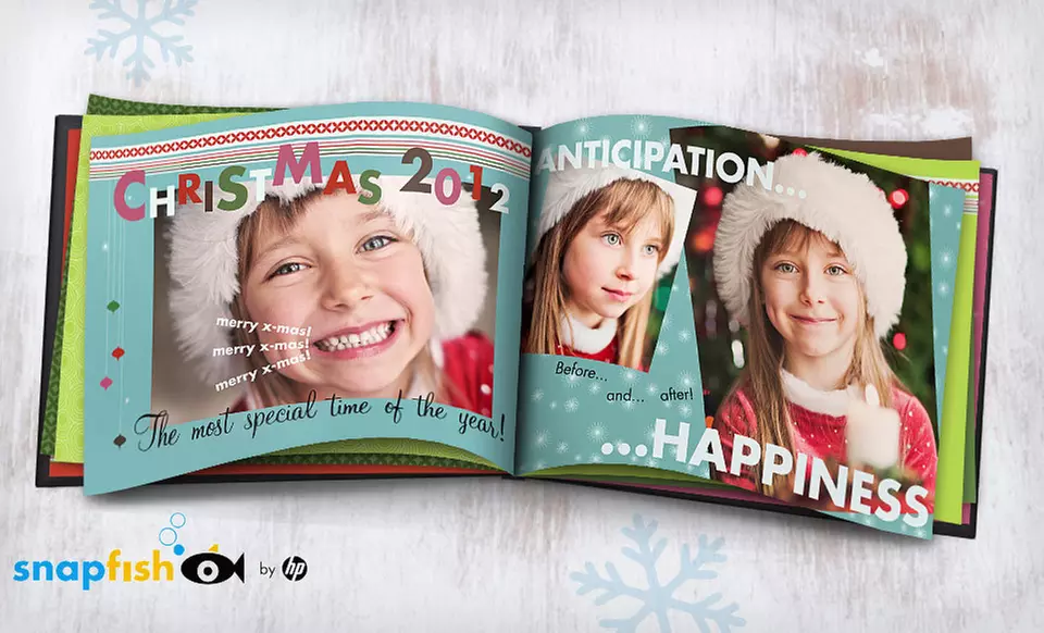 Snapfish 8x11 Custom Cover or 12x12 Signature Leather Photo Book (Up to 73% Off). Free Shipping. - Primary Image