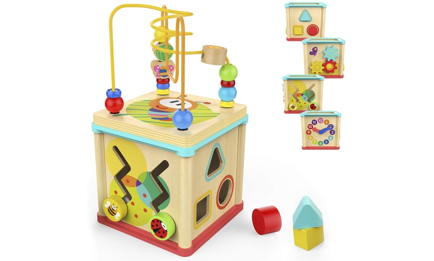 Image 2: Wooden Activity Cube