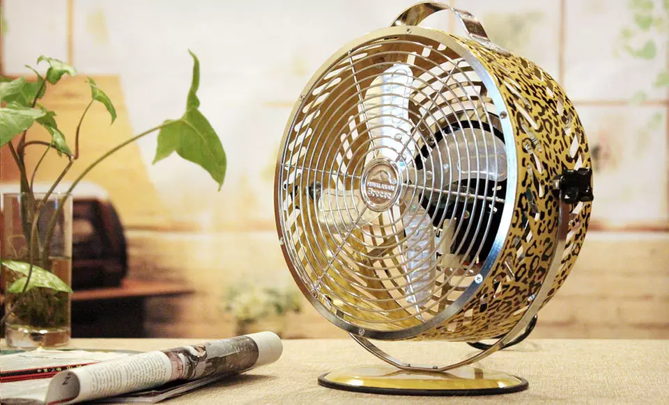 $29.99 for a Himalayan Breeze Leopard- or Zebra-Print Round Fan ($49.95 List Price). Free Shipping and Free Returns. - Primary Image