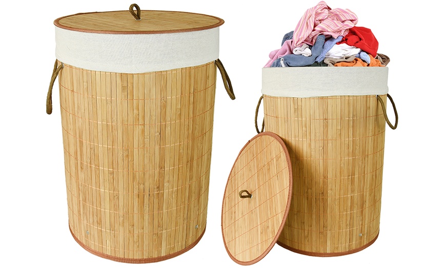 Image 7: Bamboo Laundry Basket