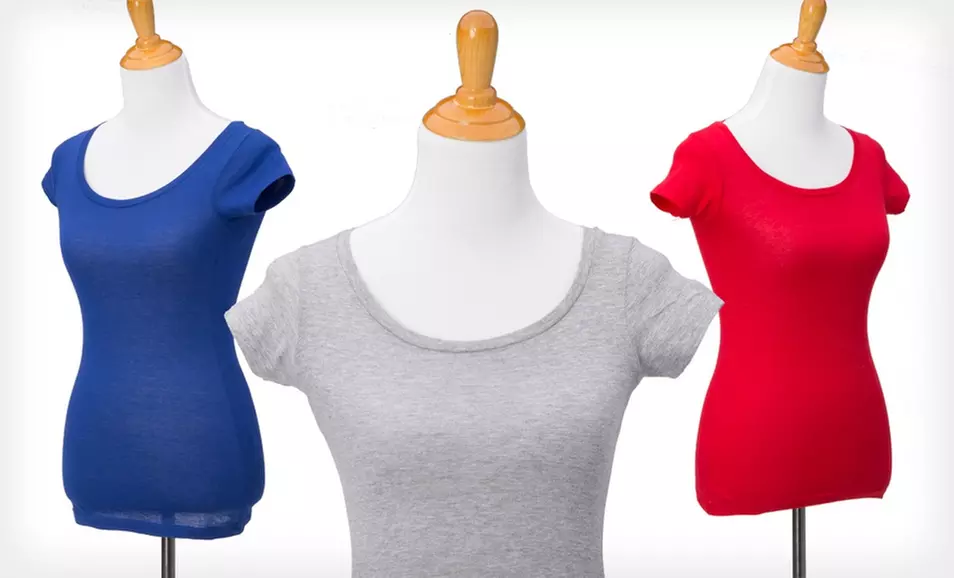 $9.99 for a Max Rave Crew- and V-neck T-shirt 3-Pack ($66 List Price). 5 Packs Available. - Primary Image