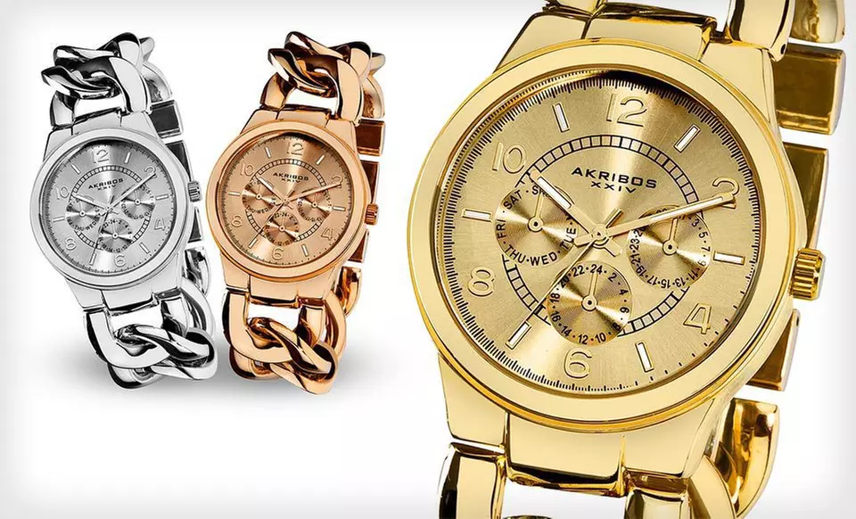 Akribos XXIV Women's Multifunction Watches (Up to 89% Off). 12 Options Available. Free Shipping and Free Returns. - Primary Image