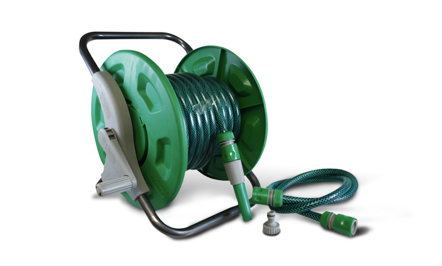 Image 1: 15m Garden Hose Reel Set