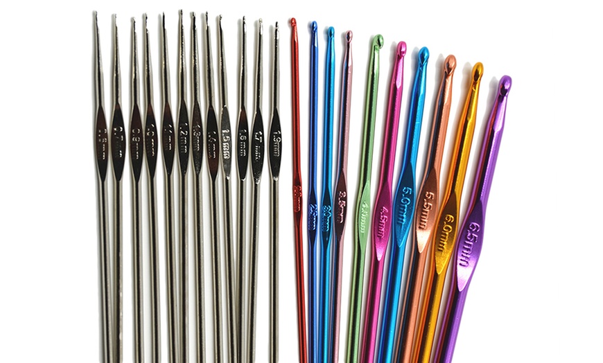 Image 3: 22-Piece Sewing Hooks Needles Set