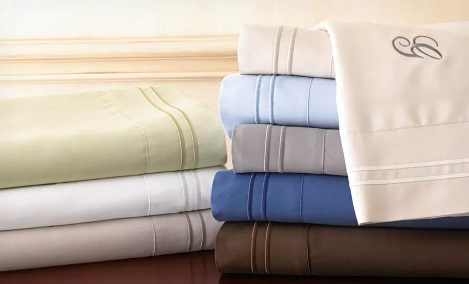 Bellissimo Monogrammed Sheet Set (Up to 75% Off). 8 Colors Available. Free Shipping and Returns. - Primary Image
