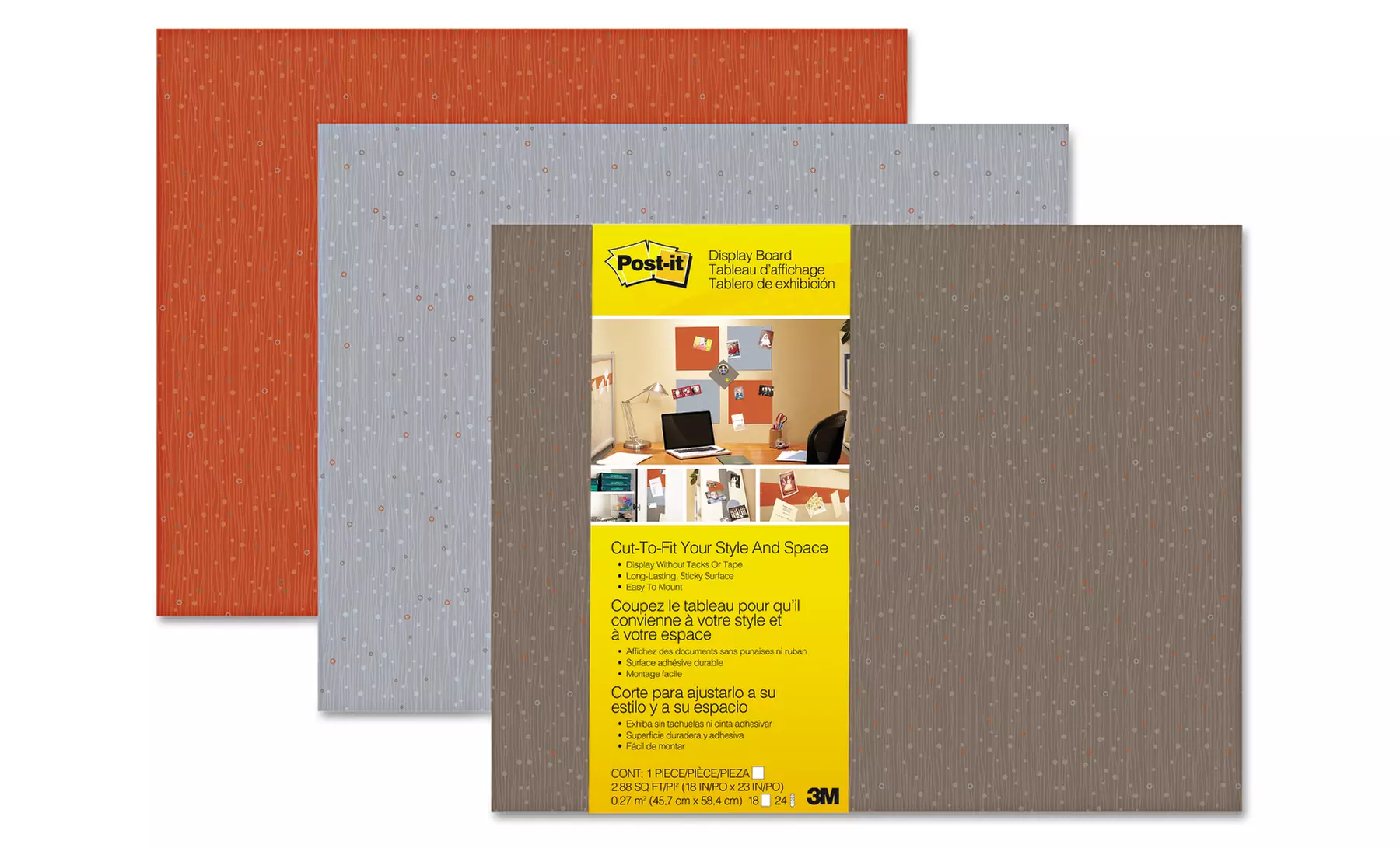 Post-It Cut-to-Fit Display Board in Ice, Mocha, or Tangelo. Free Returns. - Primary Image