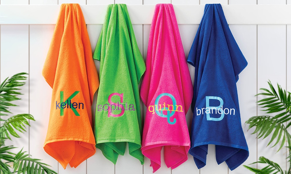 Custom embroidered towels for beach fun