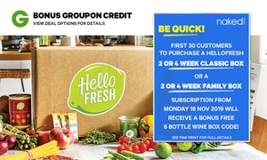 HelloFresh Meal Plans + BONUS Groupon Credit