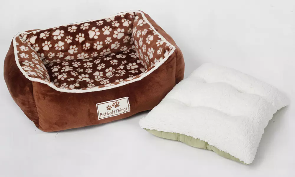 Plush Fluffy Soft Warm Calming Medium Small Dog Puppy Kitten Cat Pet Bed Cuddle