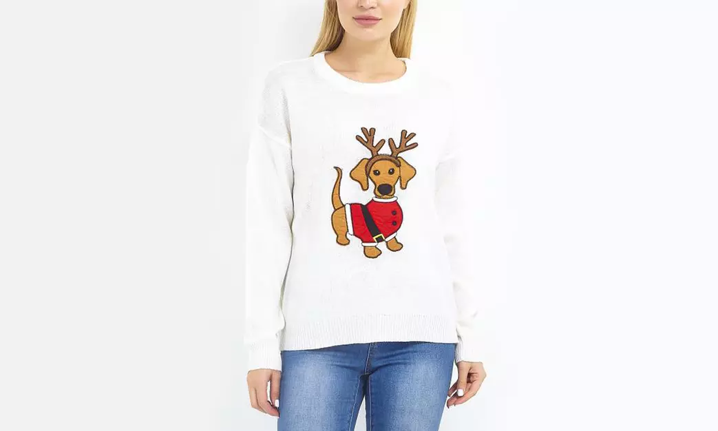 Pull de Noël Brave Soul pour femme - Second Medium