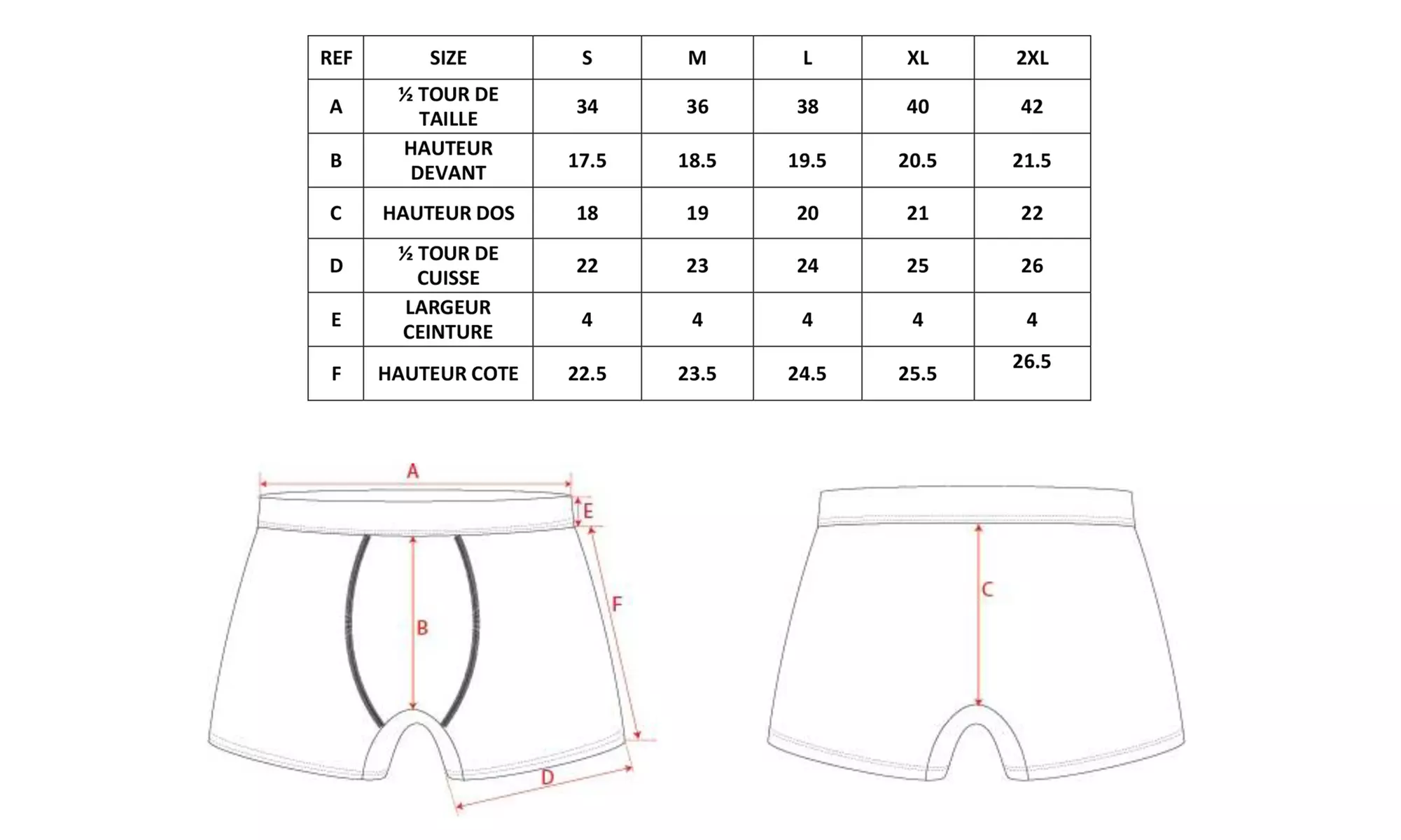 Lot de 6 ou 8 boxers Umbro homme coton