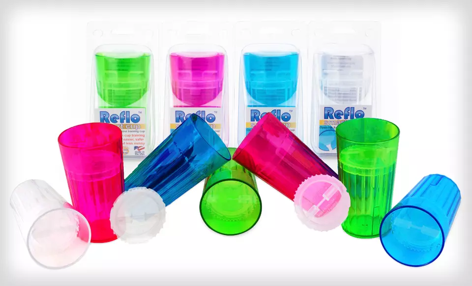 2-Pack of Reflo Smart Cups in Blue, Clear, Green, or Red-Violet. Free Returns. - Primary Image