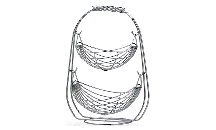 Image 3: Multi-Tier Chrome Fruit Hammock