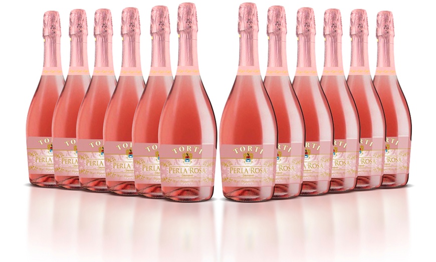 Image 1: 12 Bottles of Perla Rosa Wine