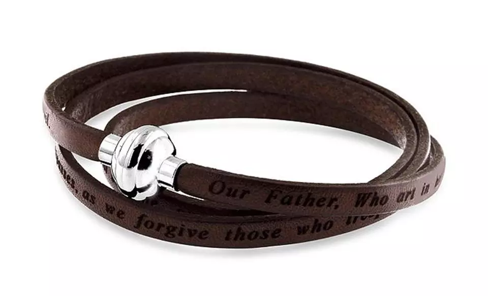 Genuine Leather Prayer Wrap Bracelet. Multiple Options Available. Free Returns. - Second Medium