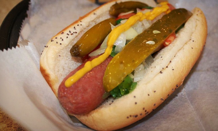 Hot Dogs, Burgers, and Drinks - Franks & Fries | Groupon