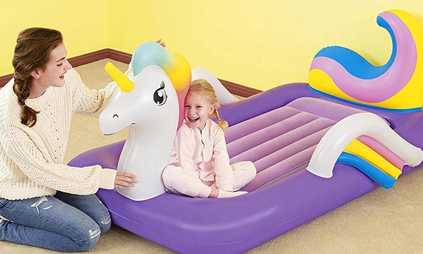 Image 6: Bestway Unicorn Designed Children's Air Bed