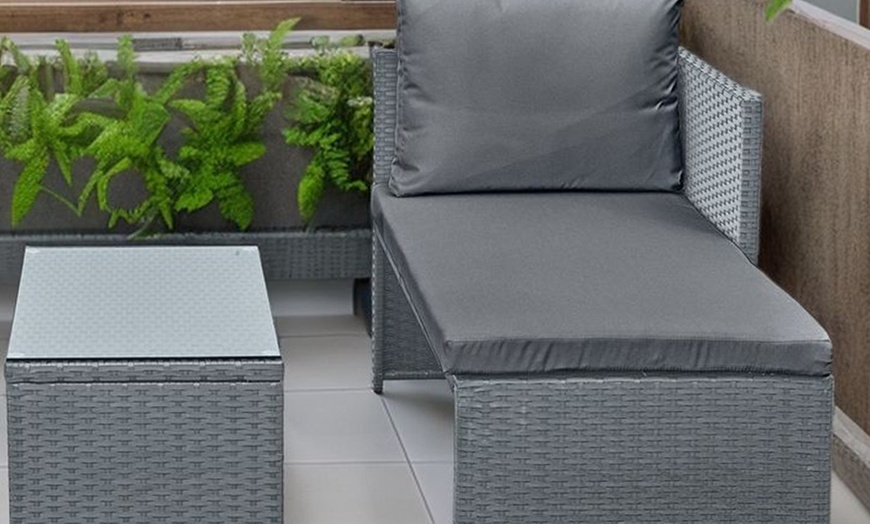 Image 6: Florence 3-Seater L-Shaped Garden Corner Sofa Set with Table