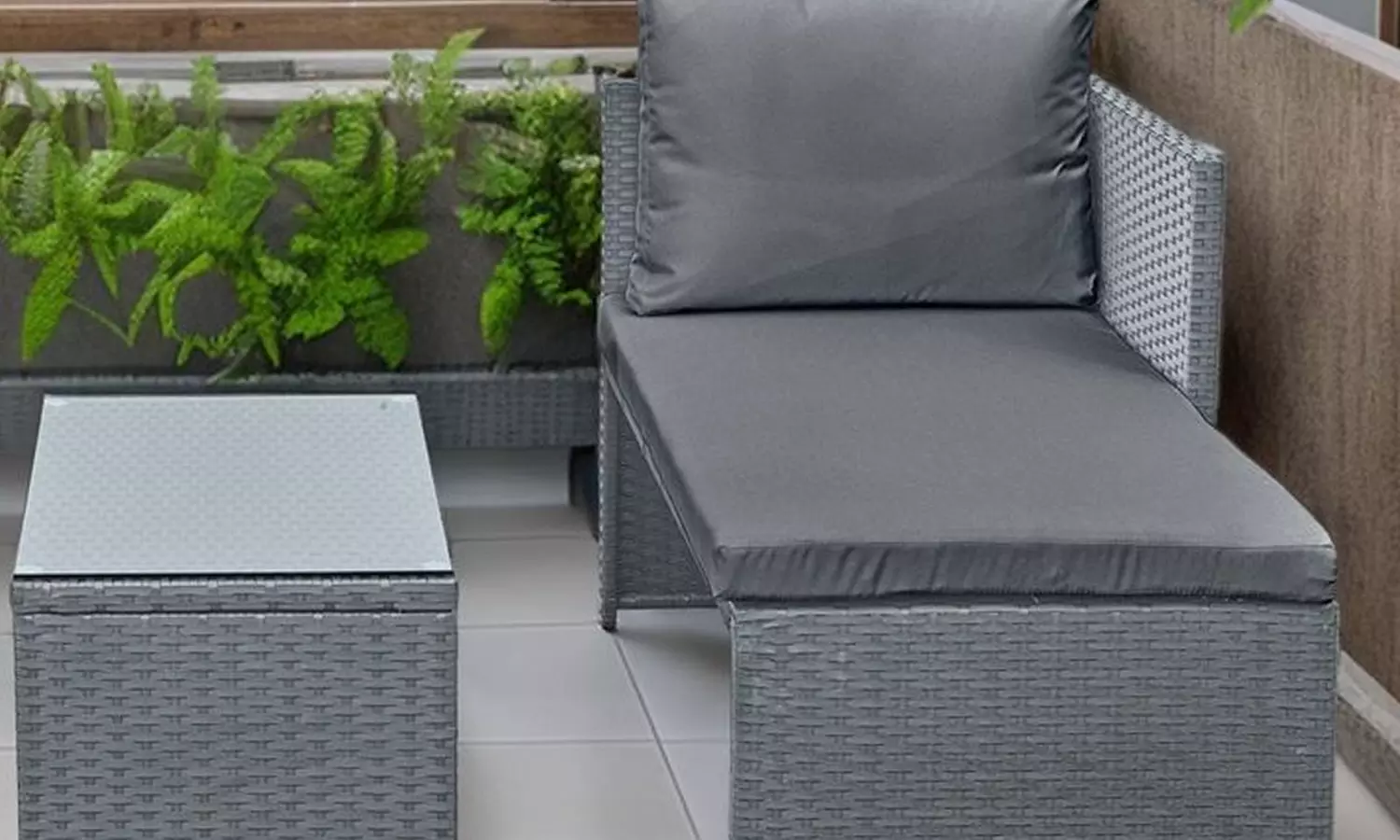 Florence 3-Seater L-Shaped Garden Corner Sofa Set with Table
