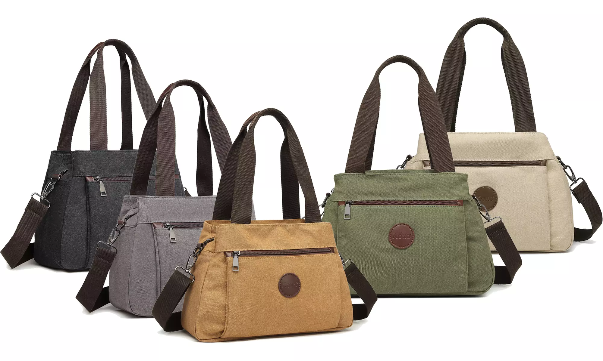 Kono Canvas Multi-Functional Crossbody Bag Shoulder Bag Hand Bag - Primary Image