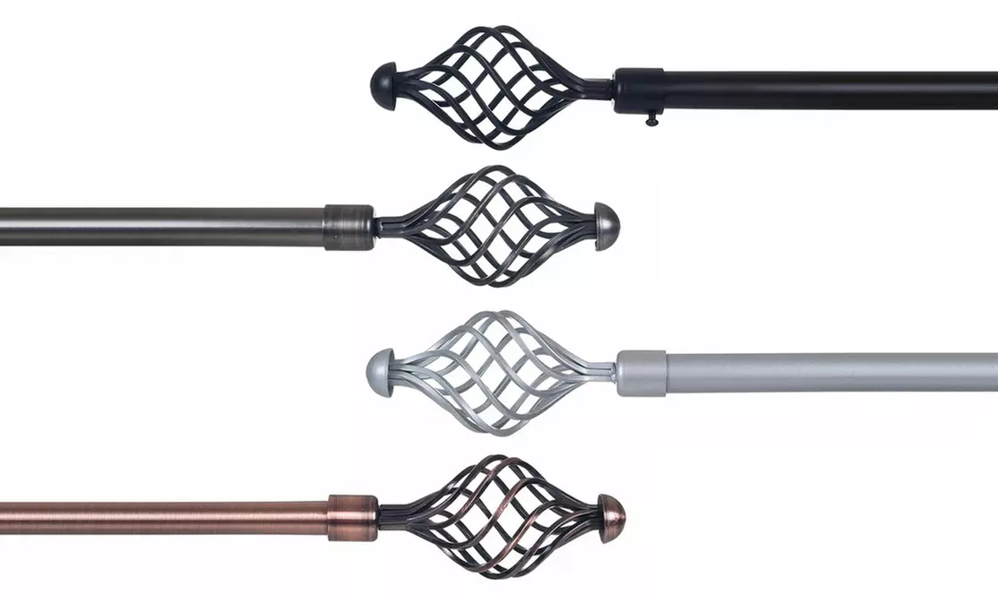 Twisted Finial Curtain Rod Set - Primary Image