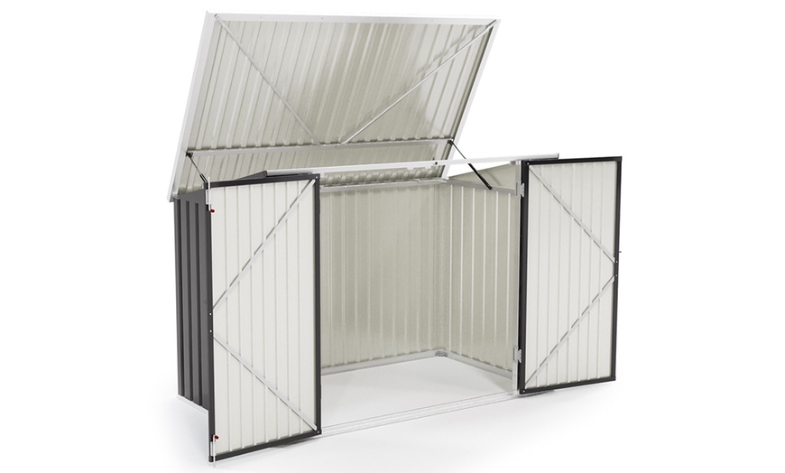 Image 6: Heavy Duty Steel Bicycle Storage Shed