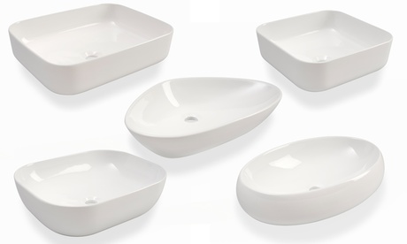 Lavabo in ceramica da appoggio TFT Furniture, disponibili in 5 modelli