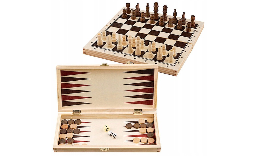 Image 3: Chess, Backgammon and Draughts Set