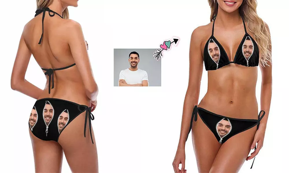 Bikini mit Foto-Symbolen