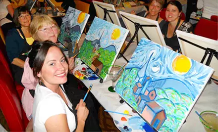 One or Two Painting Classes at Wine and Canvas (Up to 54% Off) - Primary Image