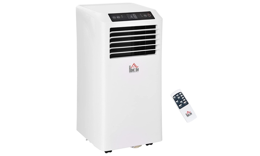 Image 3: HomCom Portable Air Conditioner with Remote Control 9000 BTU