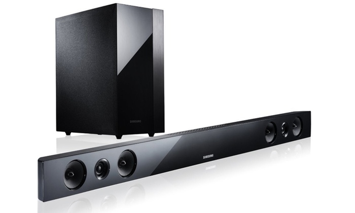 samsung 2.1 channel home theater bluetooth soundbar and subwoofer