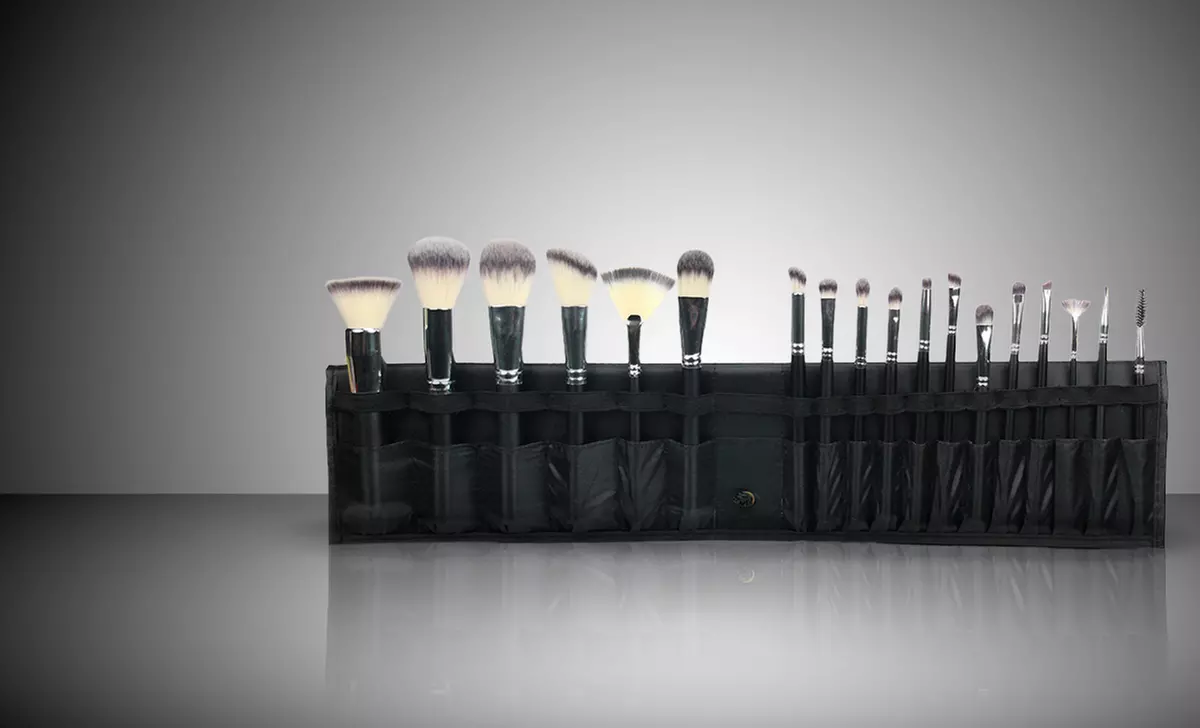 $99.99 for a Beauté Basics 18-Piece Deluxe Kyoto Vegan Brush Set ($299.99 List Price). Free Shipping and Returns. - Primary Image