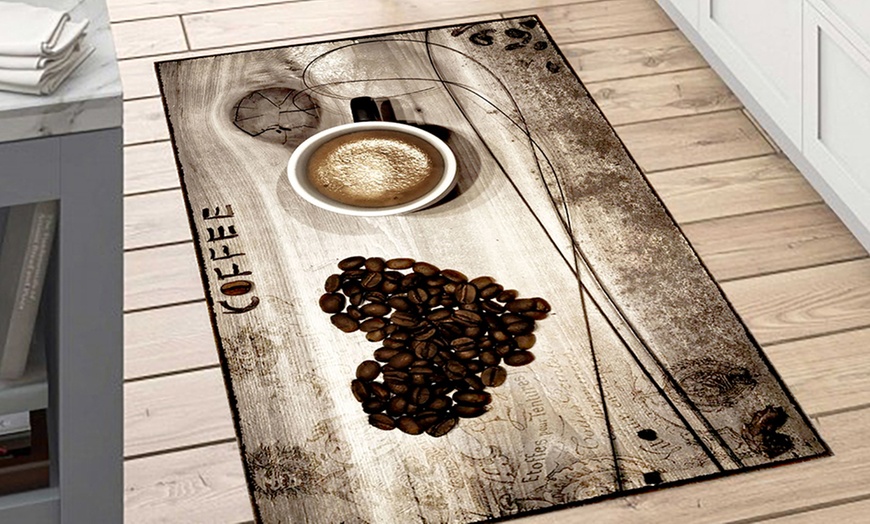 Image 4: Coffee Printed Kitchen Mat 