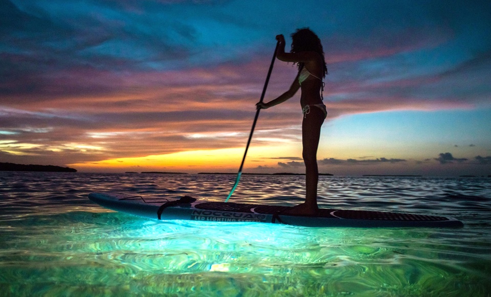 Experience a 90-minute paddleboard glow sunset tour in Miami Beach