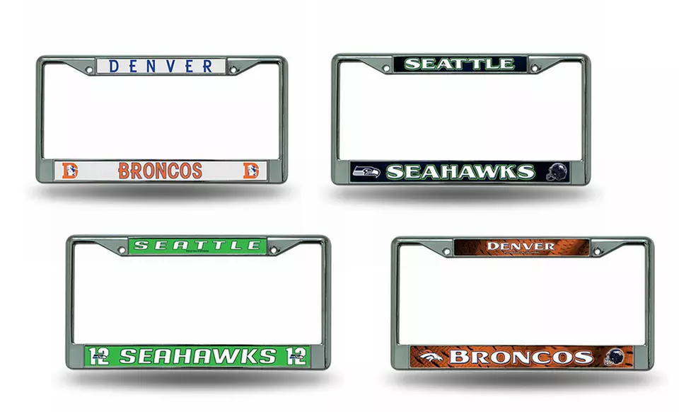 2-Pack of Broncos or Seahawks ﻿NFL License Plate Frames. Multiple Teams Available. Free Returns.  - Primary Image