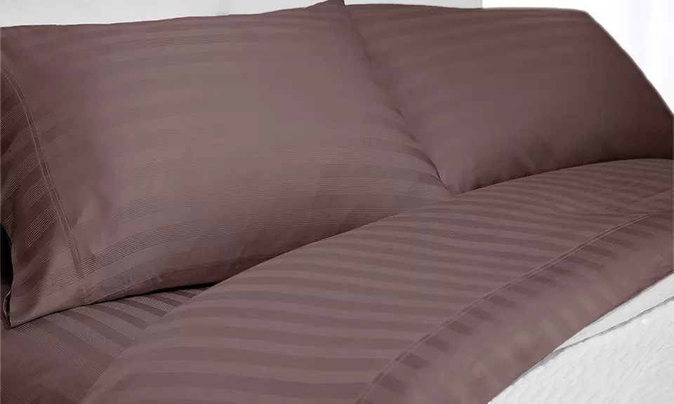 Elle Bamboo Super Soft 300-Thread-Count Striped Sheet Set - Primary Image
