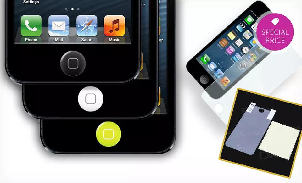 3D Luxe Tempered-Glass Screen Protector for iPhone 5/5S/5C. Multiple Options Available from $8.99-$9.99. - Primary Image