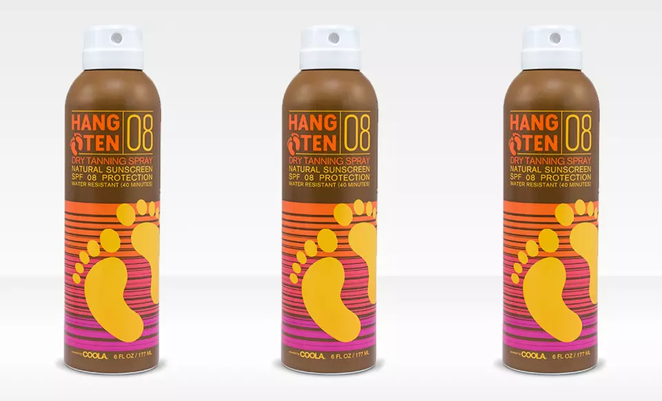 1 or 3 Bottles of Hang Ten SPF 8 Dry Tanning Spray (6 Fl. Oz.) or Dark Tanning Oil (8 Fl. Oz.) from $9.99–$23.99 - Second Medium