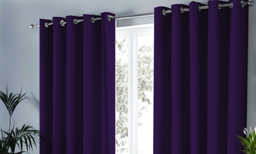 Image 7: Eyelet Blackout Curtains
