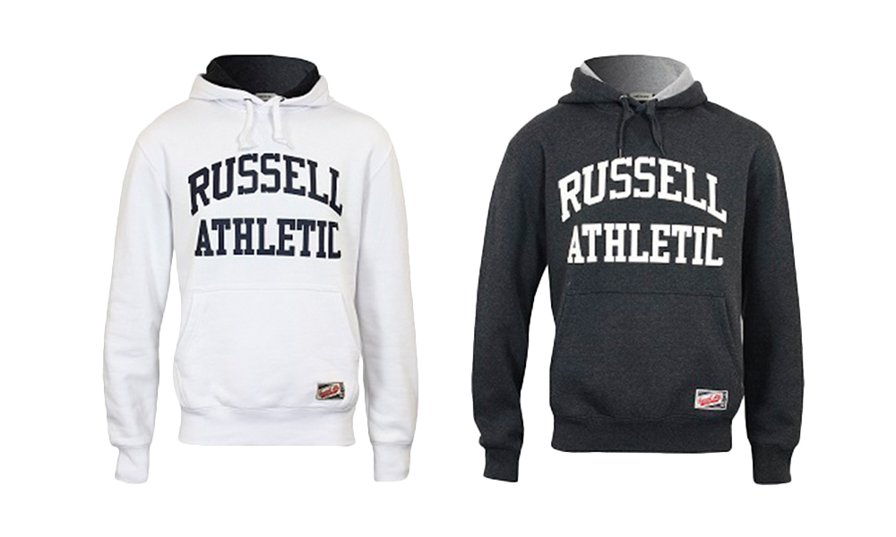 russell athletic white sweatshirt