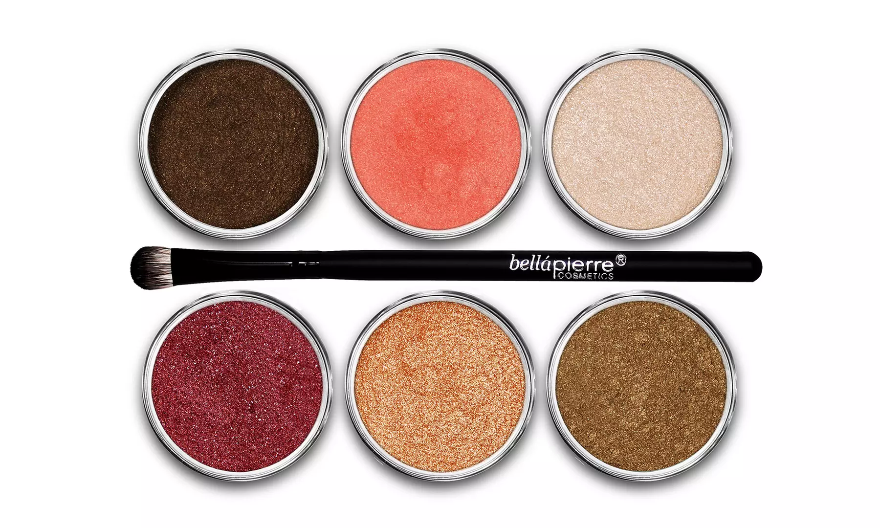 Bellapierre Cosmetics 6-Color New Year, New Look Shimmer Powder and Brush Collection - Primary Image
